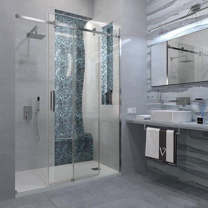 Veconi VN74-140-01-C4 душевая дверь, раздвижная, 140х195 см, профиль хром