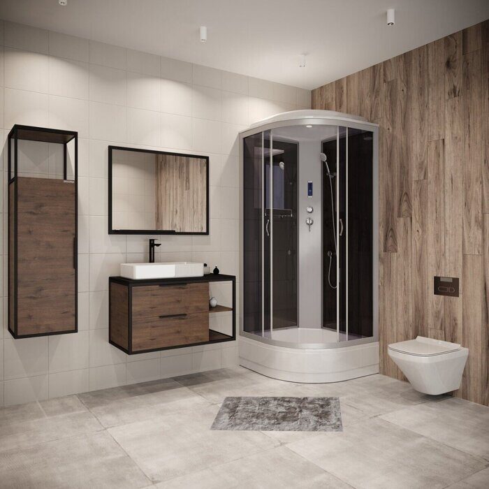 Niagara Classic NG-3501-14P душевая кабина 90х90х215см, тонированное стекло, средний поддон