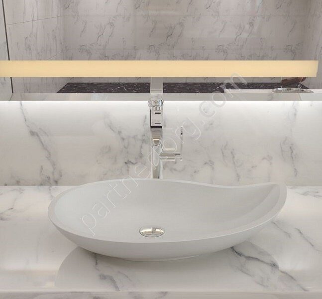 NST-6538M раковина настольная искусственный камень, ширина 65 см