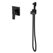 S30.53.06 Splenka Смеситель с гигиеническим душем встраиваемый, черный