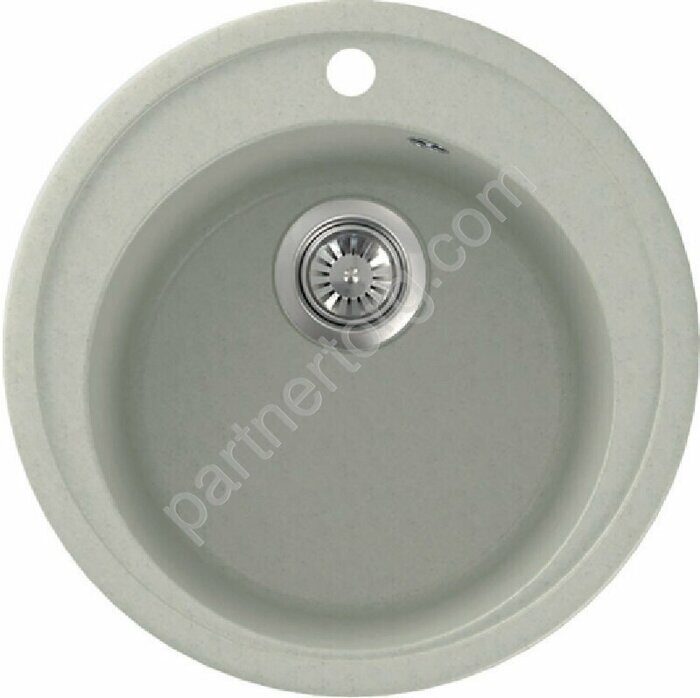 Nova 51 К, 505х505 каменная кухонная мойка, цвет белый