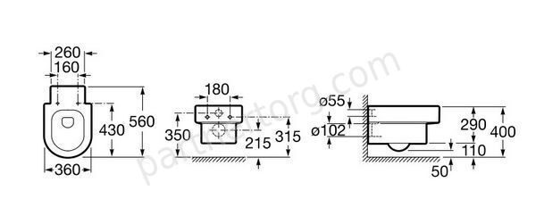 Happening Roca унитаз подвесной