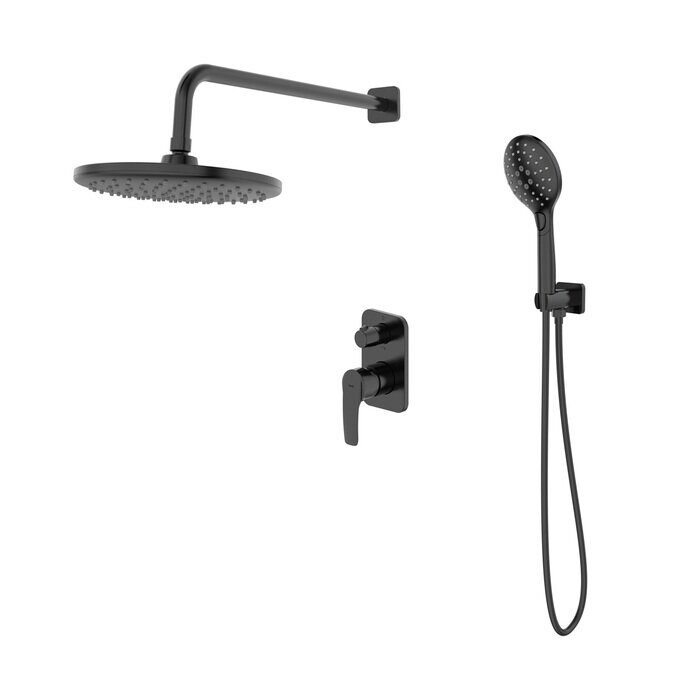 Ray Iddis встраиваемая душевая система с тропическим душем черная RAYBL02i67