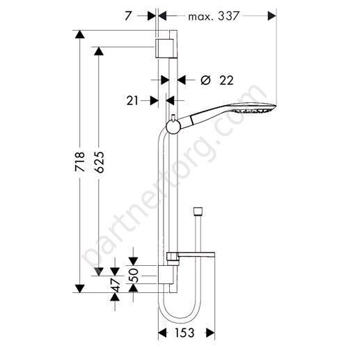 Raindance Select 150/Unica душевой гарнитур Hansgrohe