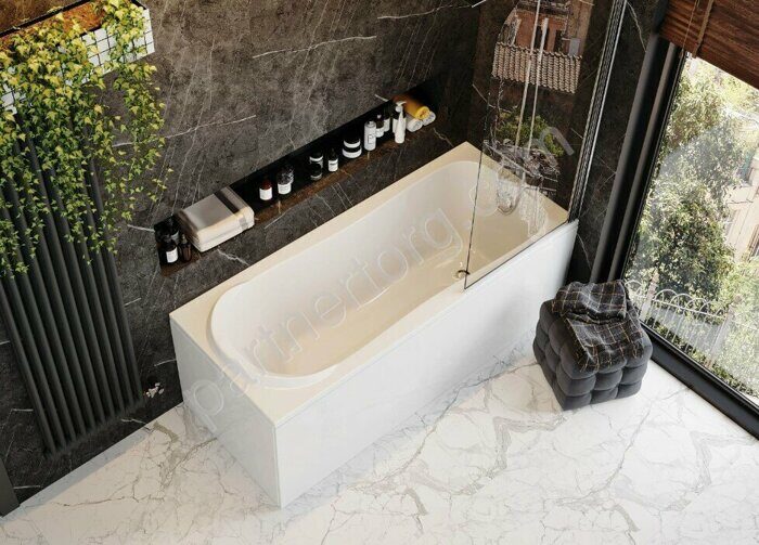 Penelope bianco VagnerPlast акриловая ванна 170x70см с каркасом и экраном