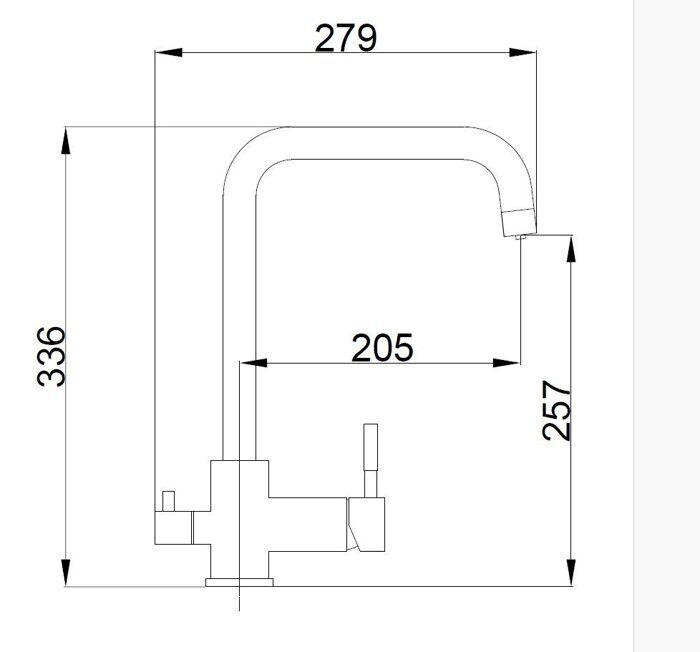 HB43829-3 Haiba Смеситель для кухни с подключением фильтра, нержавеющая сталь, оружейная сталь
