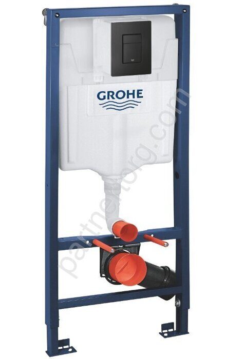 Grohe Solido 38811KF0 инсталляция для унитаза  3 в 1 с панелью смыва Even, фантомный черный