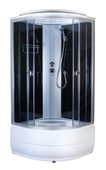 4003D grey black душевая кабина Aquapulse 100х100х220 см, матовое стекло, высокий поддон