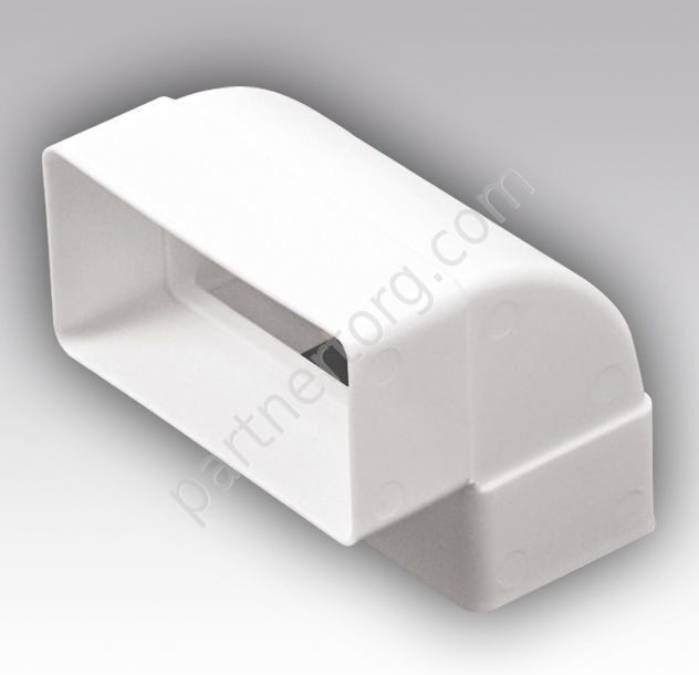 Колено вертикальное пластмассовое для плоских каналов  КВП, 204х60 мм