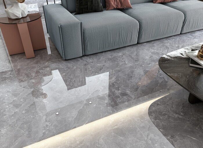 Silver серый керамогранит блеск серебра Global Tile 120х60см