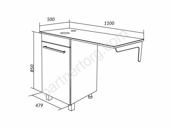Wash 110 столешница под стиральную машину белый глянец