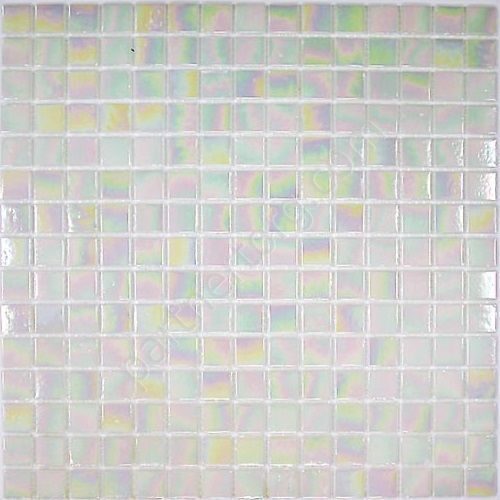 Arktika белая перламутровая мозаика стекло на сетке Bonaparte
