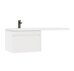 Urban 600-0-1 тумба подвесная белая для ванной комнаты с раковиной-столешницей над стиральной машиной Kamilla 120