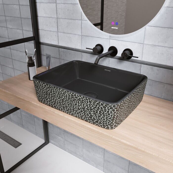 Grossman GR-3016BBL накладная раковина черная