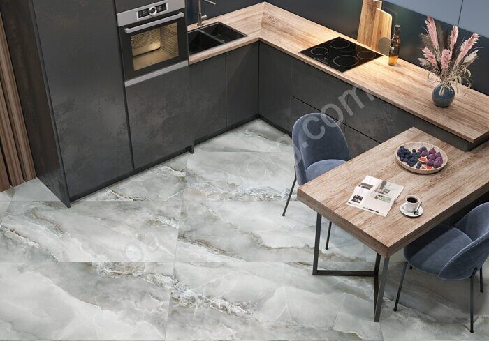 Blumarin Gris LCM керамогранит серый глянцевый 120х60см