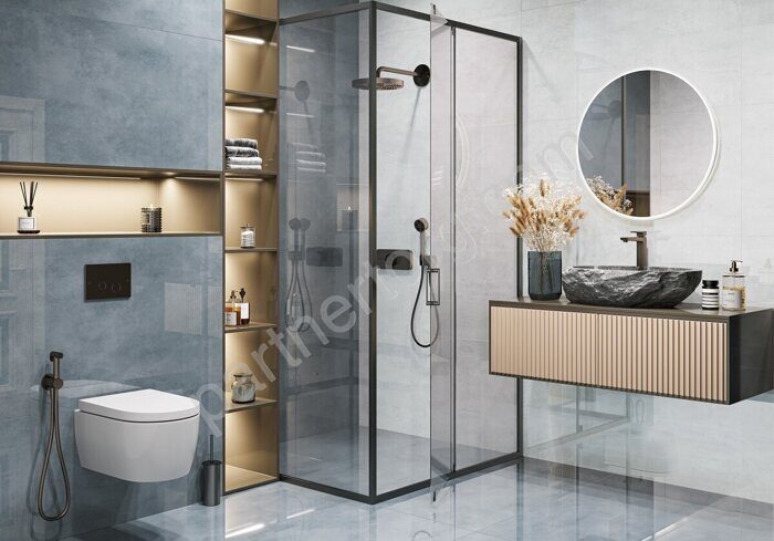 Iron Gray LCM керамогранит светло-серый глянцевый 120х60см