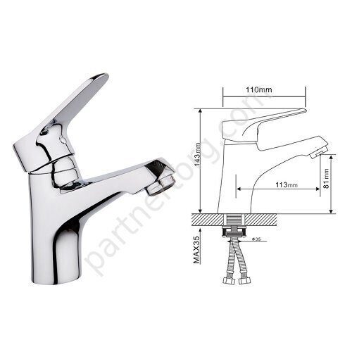 Vantto Gappo G1036 смеситель для раковины хром