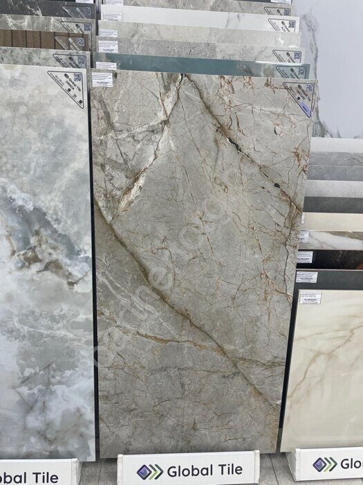 Alcarz серый керамогранит матовый карвинг 60х120 Global Tile