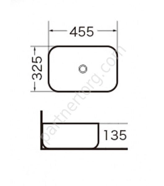 Grossman GR-3020 накладная раковина белая без перелива, без отверстия под смеситель