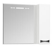 Диор 80 см шкаф-зеркало правое для ванной комнаты с подсветкой Aquaton