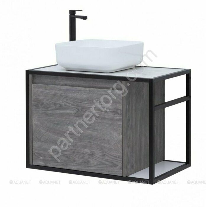 Nova Lite LOFT 75 тумба дуб рошелье для ванной комнаты левая Aquanet
