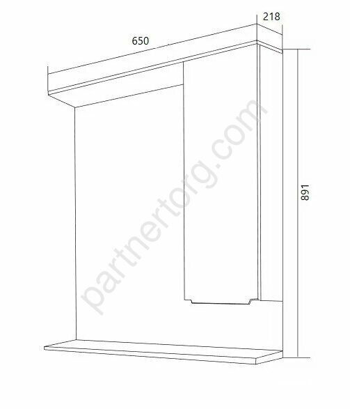 Кода 65 Лайт зеркало подвесное белое