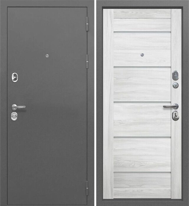 Тайга 9см Царга дверь входная Антик серебро, МДФ Астана милки