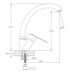 HB4113 Haiba Смеситель для кухни одноручный высокий излив, хром, шпилька