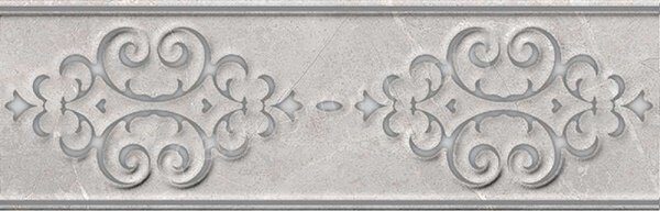 Charme Evo Imperiale Listello Delux структурированый глянцевый бордюр серый Italon 8x25см