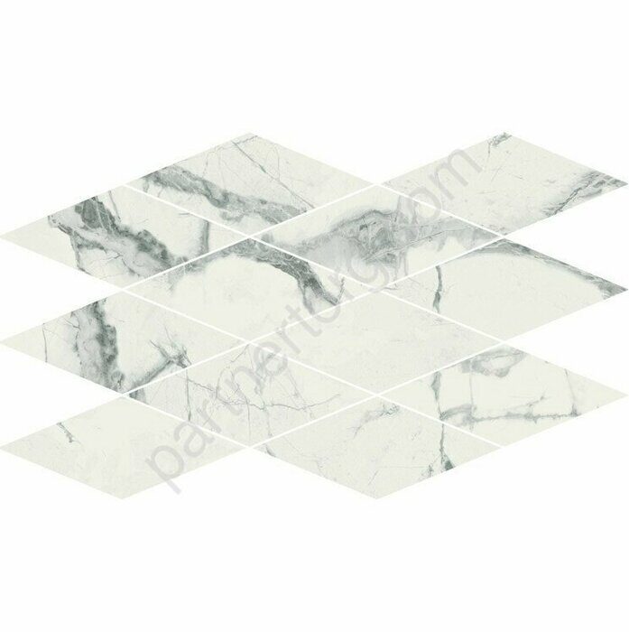 Charme Deluxe Floor Project глянцевая мозаичная плитка белая Italon 28x48см