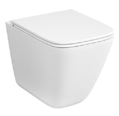 Унитаз подвесной с закрытым дном безободковый со смывом Торнадо с сидением GR-4479SQC