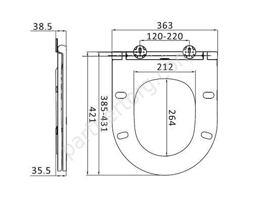 Spirit V2.0 AM.PM сиденье для унитаза slim с микролифтом