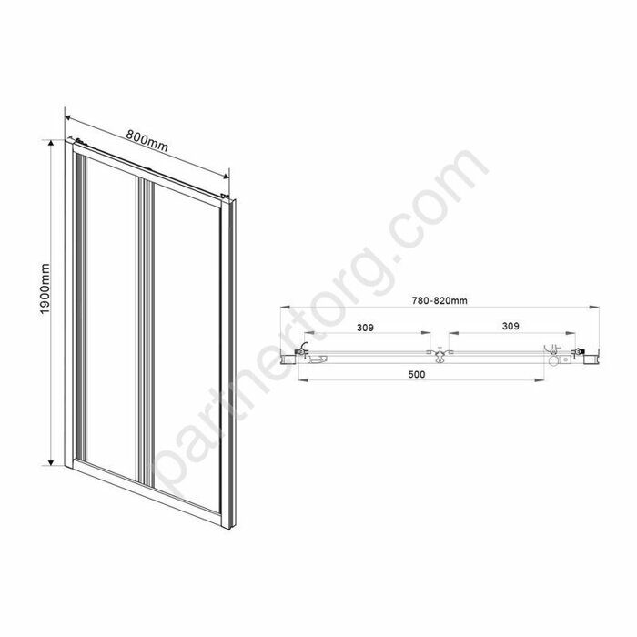 Vincea Garda VDB-1G900CH, душевая дверь 90х190 см, профиль хром