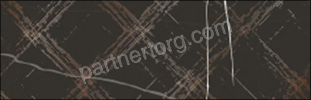 Stratos Black Deco Brams декоративная плитка чёрная 25х75см