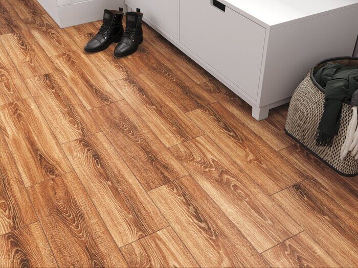 Yasmin YA4М152 керамогранит темно-бежевый матовый рельеф 18х60хсм Cersanit