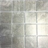 Серая крупная керамогранитная мозаика Porcelain series PR7373-38