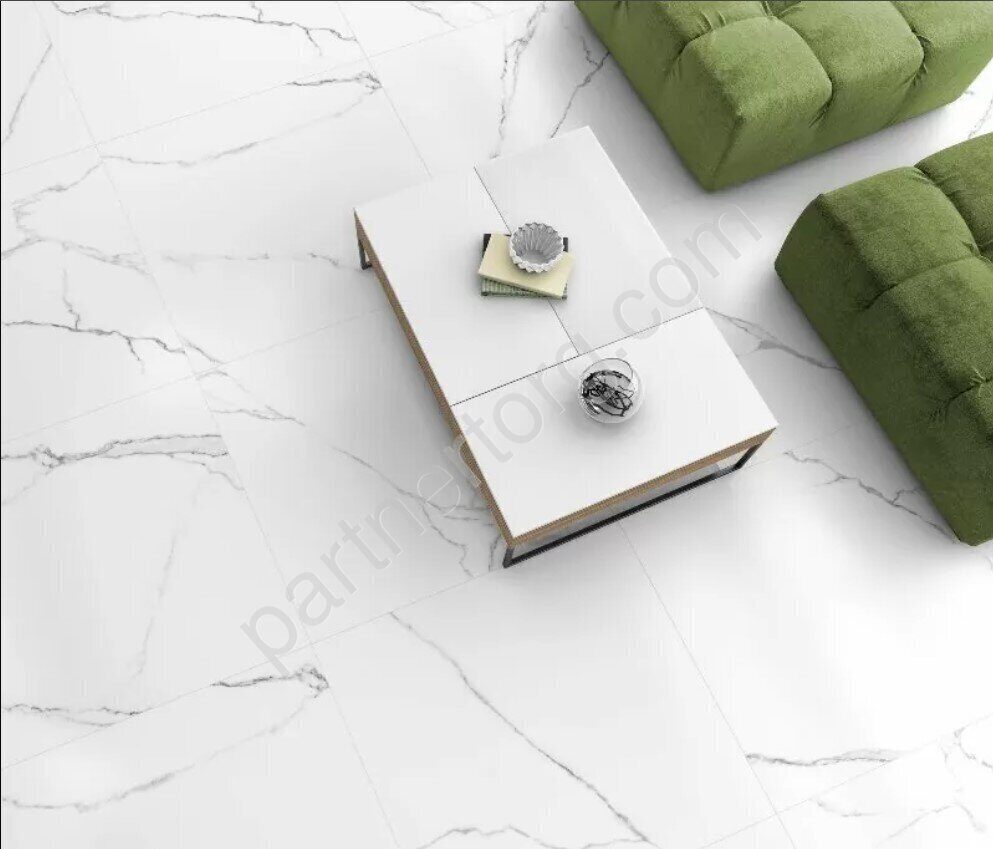Marmo белый керамогранит матовый Global Tile 60х60см