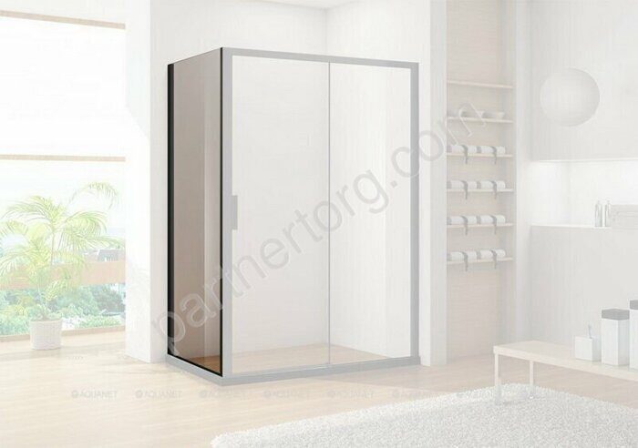 Aquanet Pleasure AE60-F-90H200U-BT, 00233148, боковая стенка 90х200 см, прозрачное стекло, профиль черный