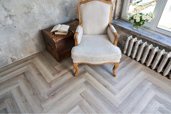 Эрмитаж LVT клеевая плитка ПВХ Parquet Herringbone Glue 2,5 мм
