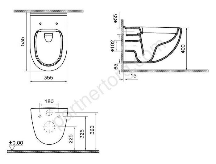 Комплект унитаза с инсталляцией Vitra S 40 с сиденьем микролифт и клавишей смыва Хром глянцевый