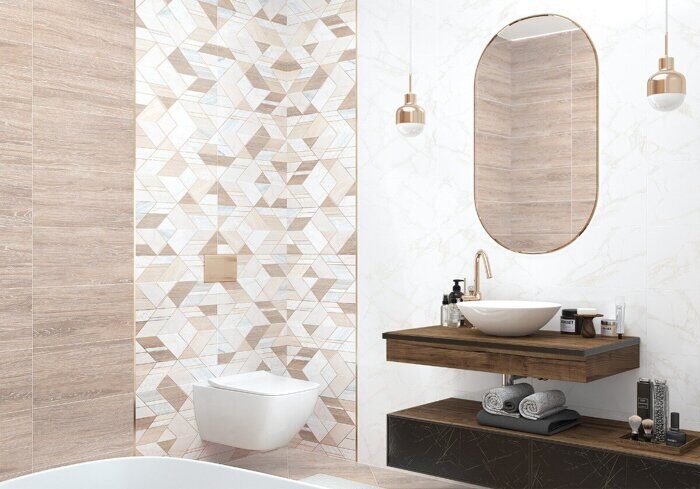 Artdeco White AltaCera белая настенная керамическая плитка глянцевая 25х50см