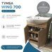 Wing 700-2-0 тумба дуб золотой для ванной комнаты с умывальником Балтика 70