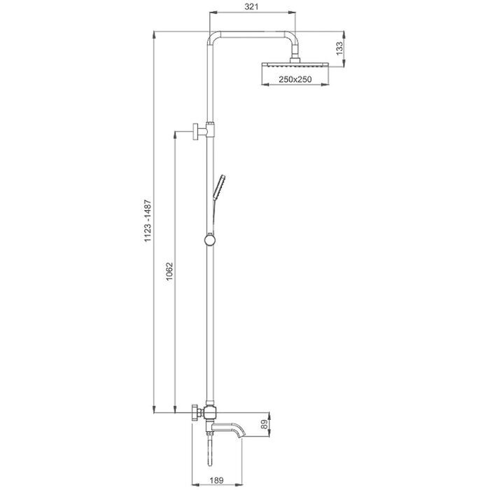 Gappo G2491-8 Душевая система с термостатом белый