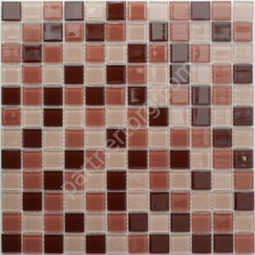 Crystal series J-348 стеклянная мозаика коричневая