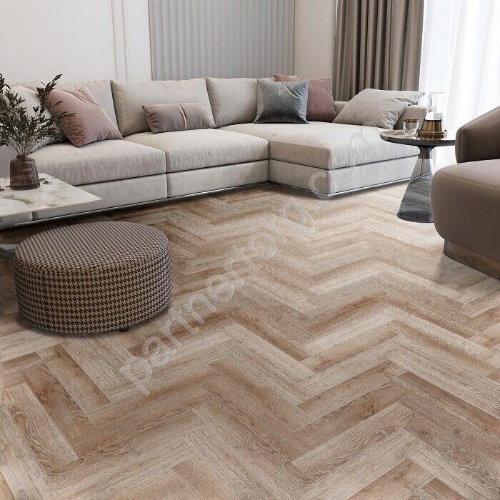 CronaFloor Herringbone Дуб Лилль H007 SPC замковая кварцвиниловая плитка, 4,5 мм
