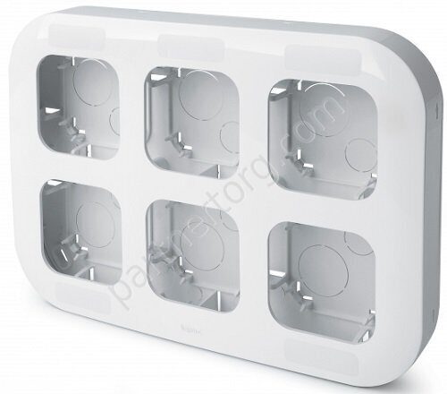 Legrand Quteo блок установочный 6 постов, цвет белый