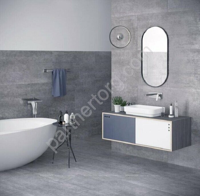 Giovanni grey light PG 01 керамогранит матовый 120х60см Gracia Ceramica