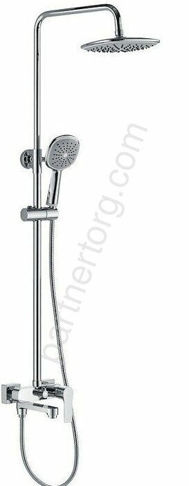 HB2401 душевая система с верхним душем, смесителем и ручной лейкой, хром Haiba