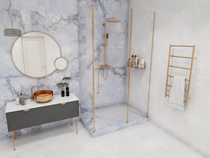 Onyx Sea Blue керамогранит полированный Duna Colortile 120х60см