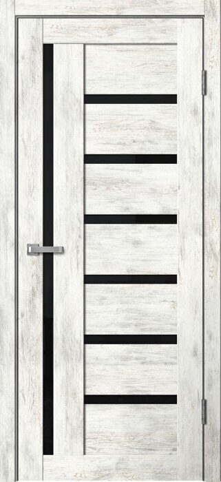 B04 Barn FlyDoors дверь межкомнатная ель альпийская черное стекло